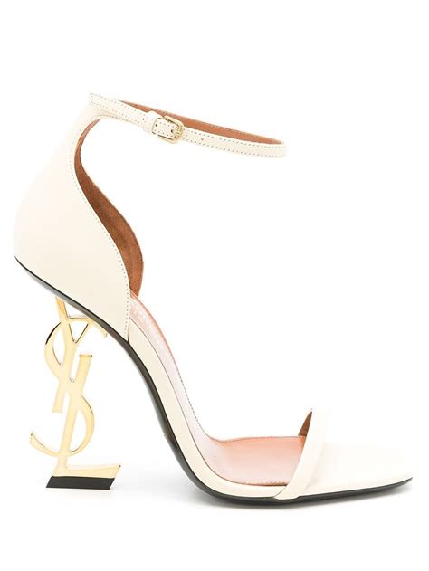 ysl high heels weiss